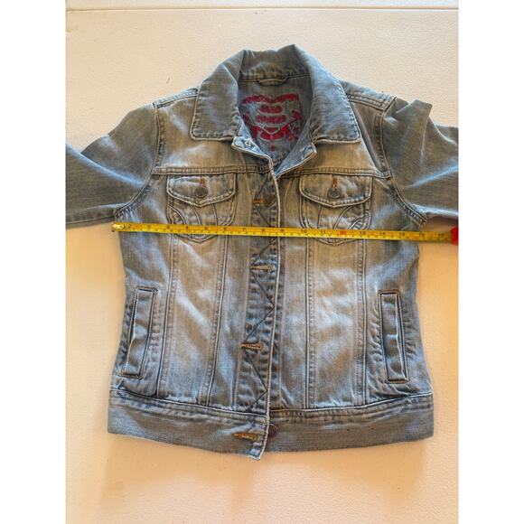 Jade Jeans "Jade Rocks" Light Wash Denim Jacket Women's Sz S Y2K Retro - Picture 6 of 7